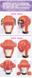 Двойные булочки с десятью ночью можно разобрать Gintama Shenle Cos Wig Wig для взрослых версии