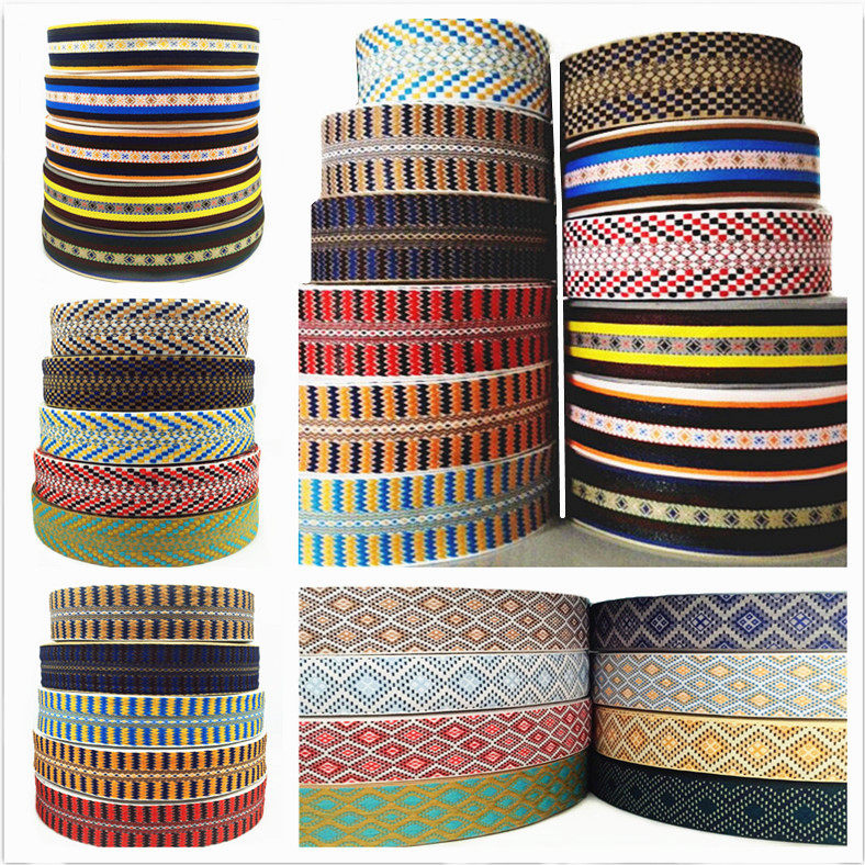 彩色花边布料diy服装辅料 民族织带领口包边带客厅美边线封边装饰