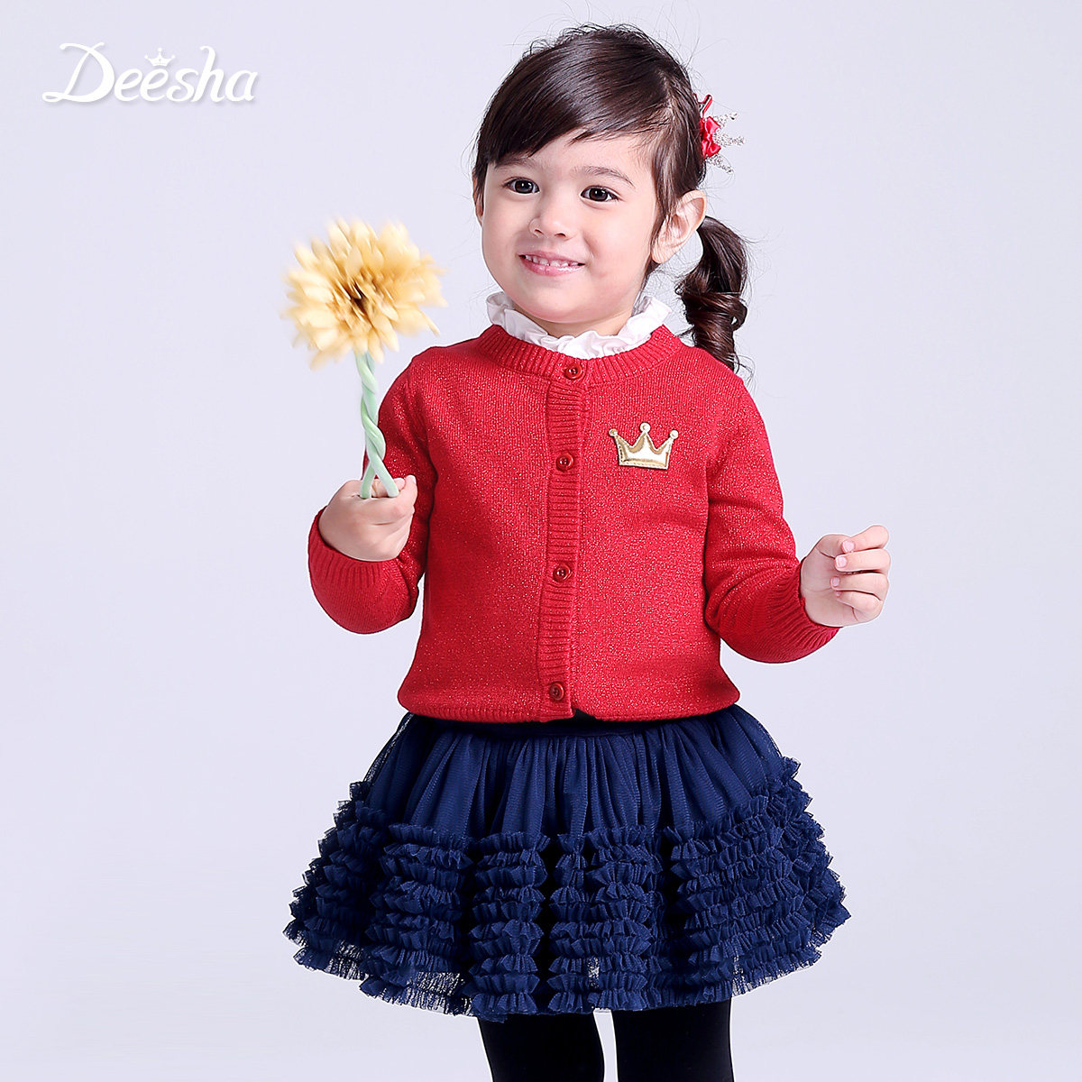 Pull fille DEESHA à manche longue - Ref 2104420 Image 3