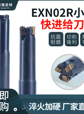 EXN02R小径铣刀杆 替代钨钢铣刀数控铣加工 LNMU0202双面四刃刀片