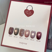 Mayour美玉「恋与蔷薇」Ro&tique秋季 新韩国猫眼碎钻爆闪指甲油胶