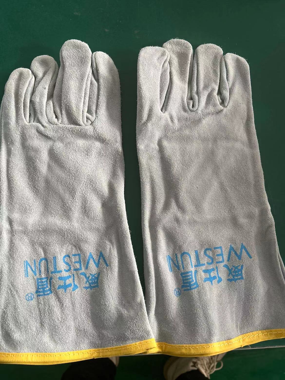 威仕盾单层打胶水焊工手套 35公分 胶水不易开线