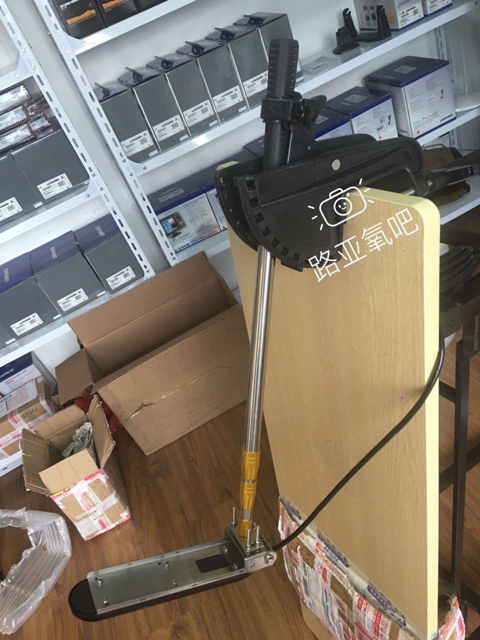 鲲劳伦斯佳明探鱼器全扫侧扫探头支架专用船用支架不锈钢铝合金加