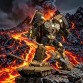 变形机甲国风武将博武堂山狮 96B中国主战坦克军事题材玩具机器人