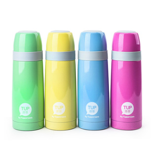 安全水杯子店 正品 特百惠 350ML糖果不锈钢真空保温瓶保温杯煮粥