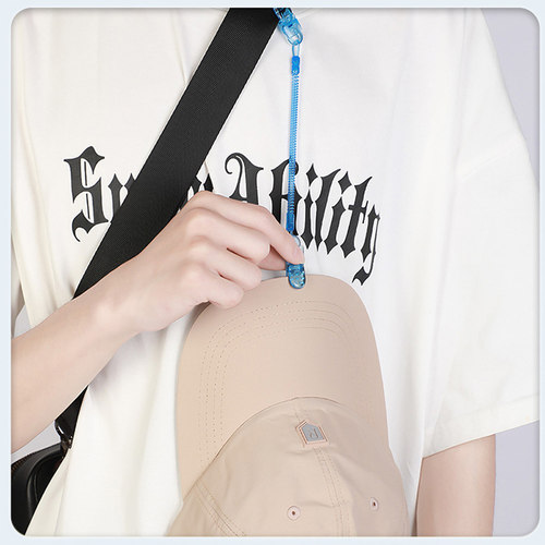 帽子防风绳弹力固定扣防掉落弹簧