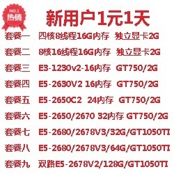 E5服务器租机物理机远程电脑出租主机挂E3工作室模拟器多开2678v3