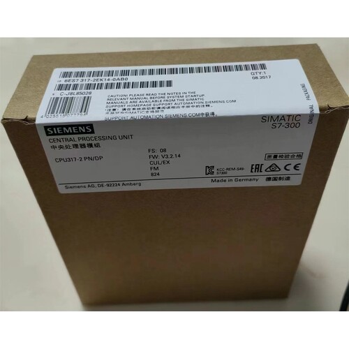 西门子SIEMENS中央处理器模组6ES7317-2EK14-0AB0,全新原装未开封