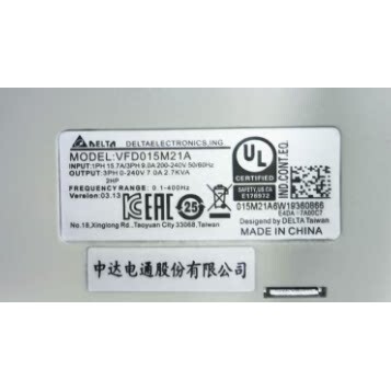 VFD-M VFD-B VFD-L VFD037B43A VFD007M21A VFD015B43A VFD22B43A