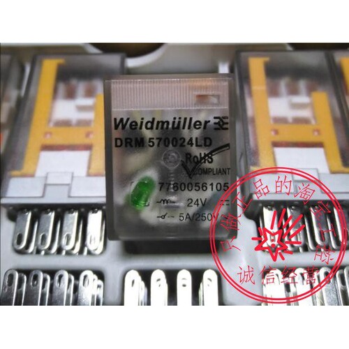 全新原装魏德米勒DRM570024LD正品实物继电器带指示灯保护二级管