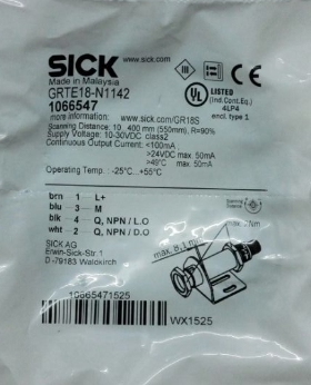 德国SICK西克光电传感器GRTE18-N1142订货号1066547原装正品现货