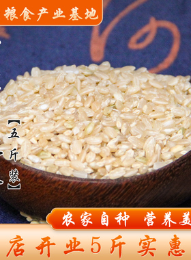 【5斤装】新米糙米胚芽米玄米粗粮不抛光大米五谷杂粮食2500g包邮