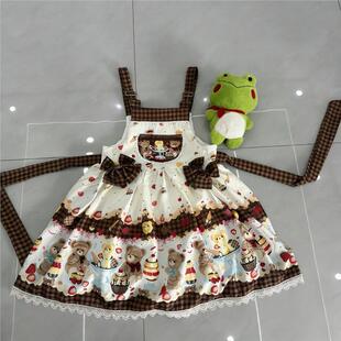 布丁小熊 可爱背带裙洛丽塔日常百搭洛丽塔 lolita正品 全款
