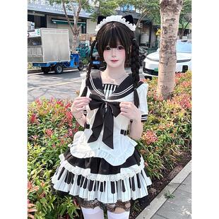 甜瞌萌熊协奏曲现货原创双胸档JK制服收腰短袖蛋糕裙日常套装女