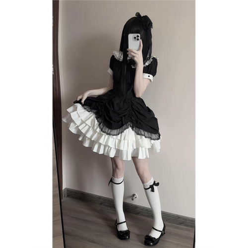 黑耀钻石暗黑哥特Lolita连衣裙
