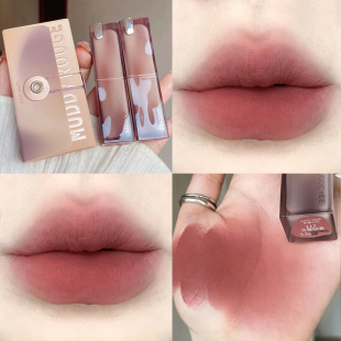 Joocyee酵色粉雾口红雾面哑光丝绒唇釉117烟熏原生女显白不易沾杯