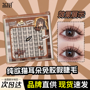 荔树假睫毛免胶猫耳朵纯欲女团ace自然仿真仙子毛rapper单簇新手