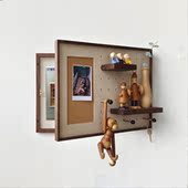 黑胡桃木配电箱洞洞板电表箱遮挡置物架创意北欧生活电闸装 饰盒