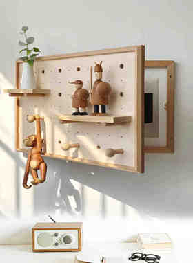 AAA级进口榉木配电箱遮盖箱原木风北欧简约创意电表装饰画配电箱