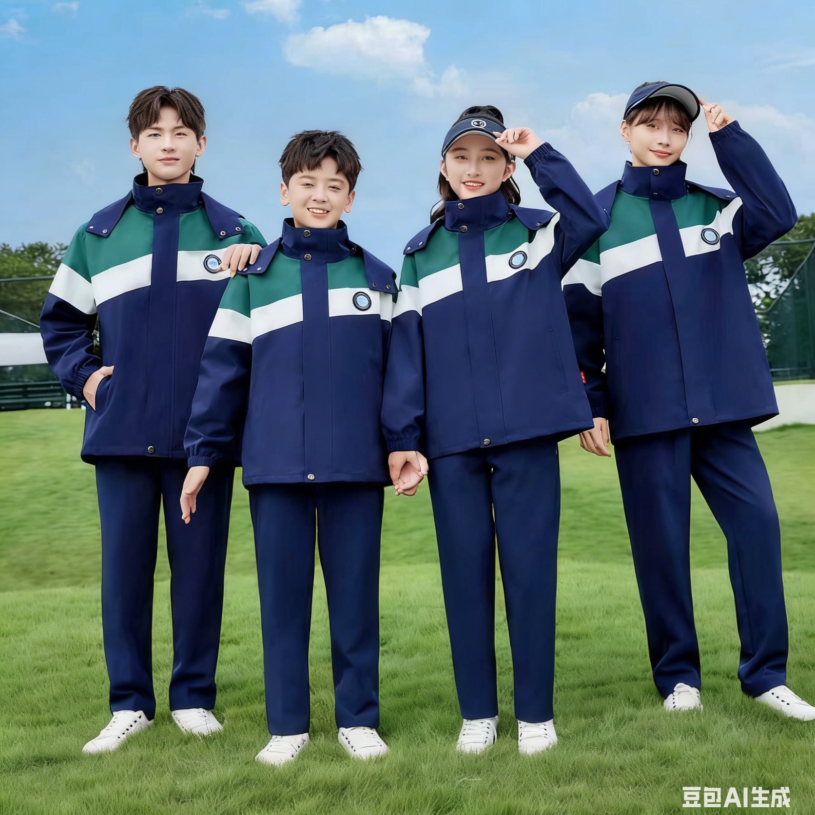 江西九江中小学生校服冲锋衣冬装运动校服冬季加绒上衣裤子套装