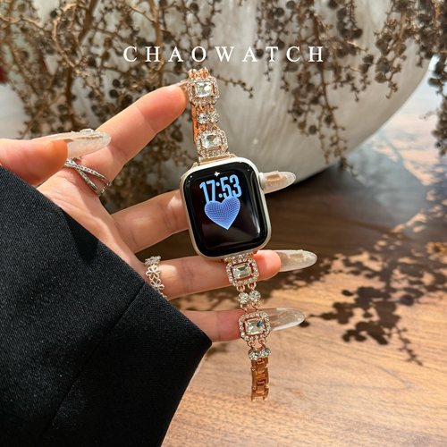 方钻链条适用于苹果手表表带s11代apple女iwatch109876se夏季