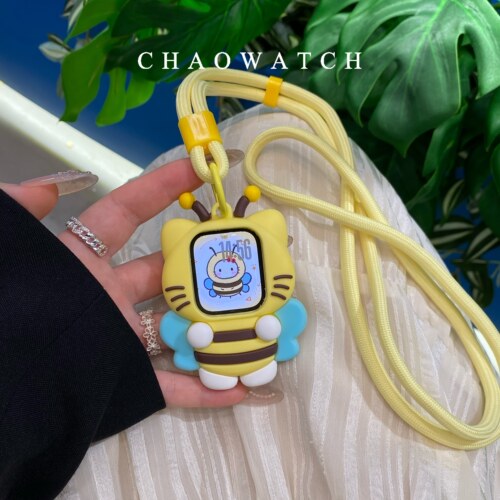 小蜜蜂kt挂绳式适用于苹果手表s11保护壳iwatchs987s10代se软套女
