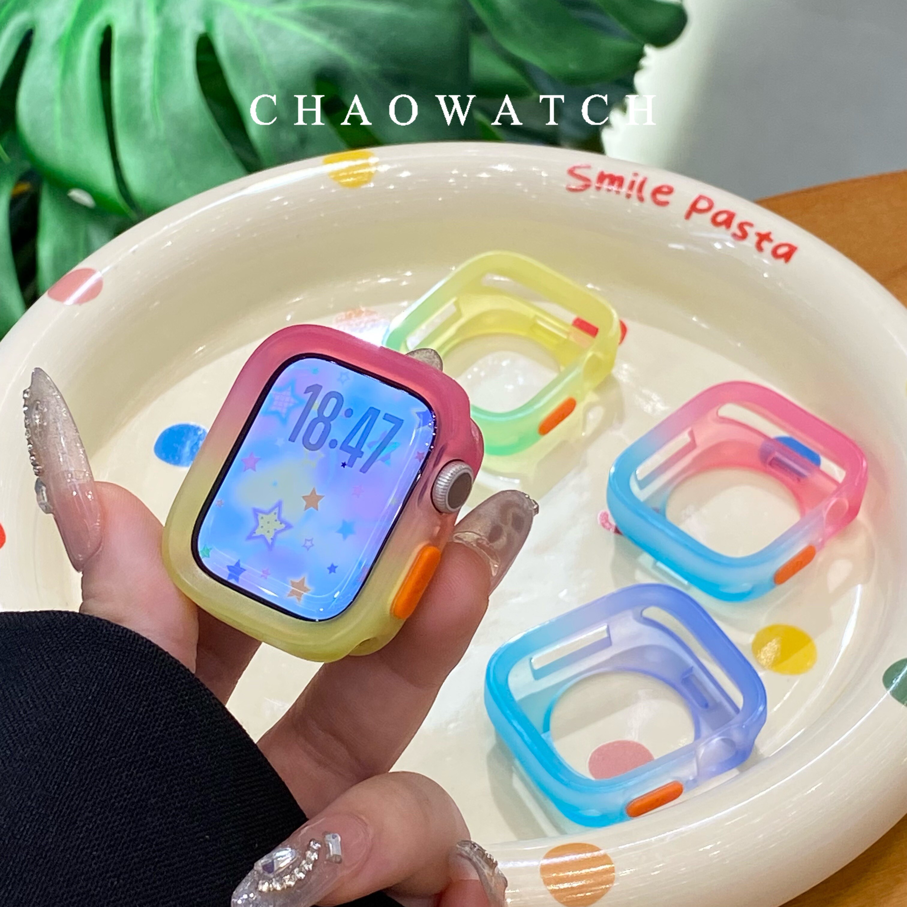 糖果双色适用于苹果手表表带s11代apple女iwatch109876se软套TPU