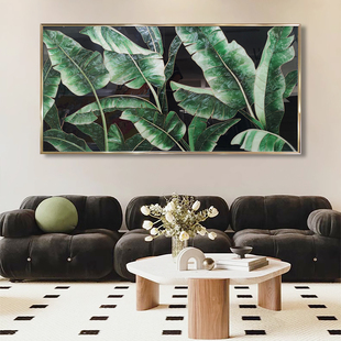 手绘珐琅彩装饰画现代轻奢简约客厅沙发背景墙画家大业大餐厅挂画