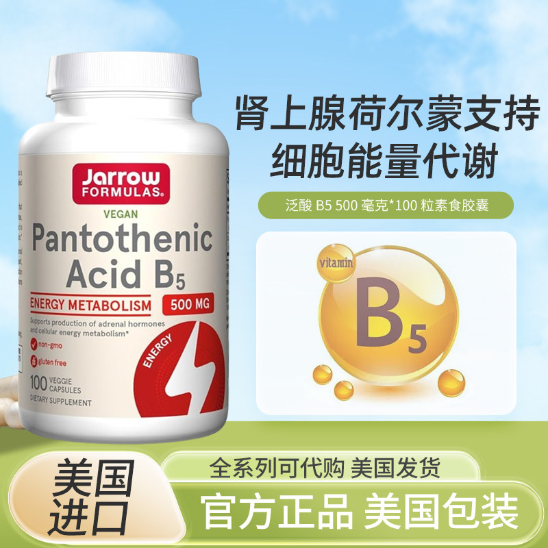 现货美国Jarrow Formulas 天然维生素铬B5泛酸睡眠减压500mg图片