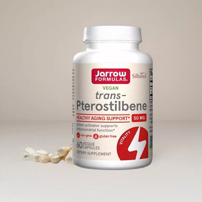 美国Jarrow trans-Pterostilbene反式紫檀芪60粒