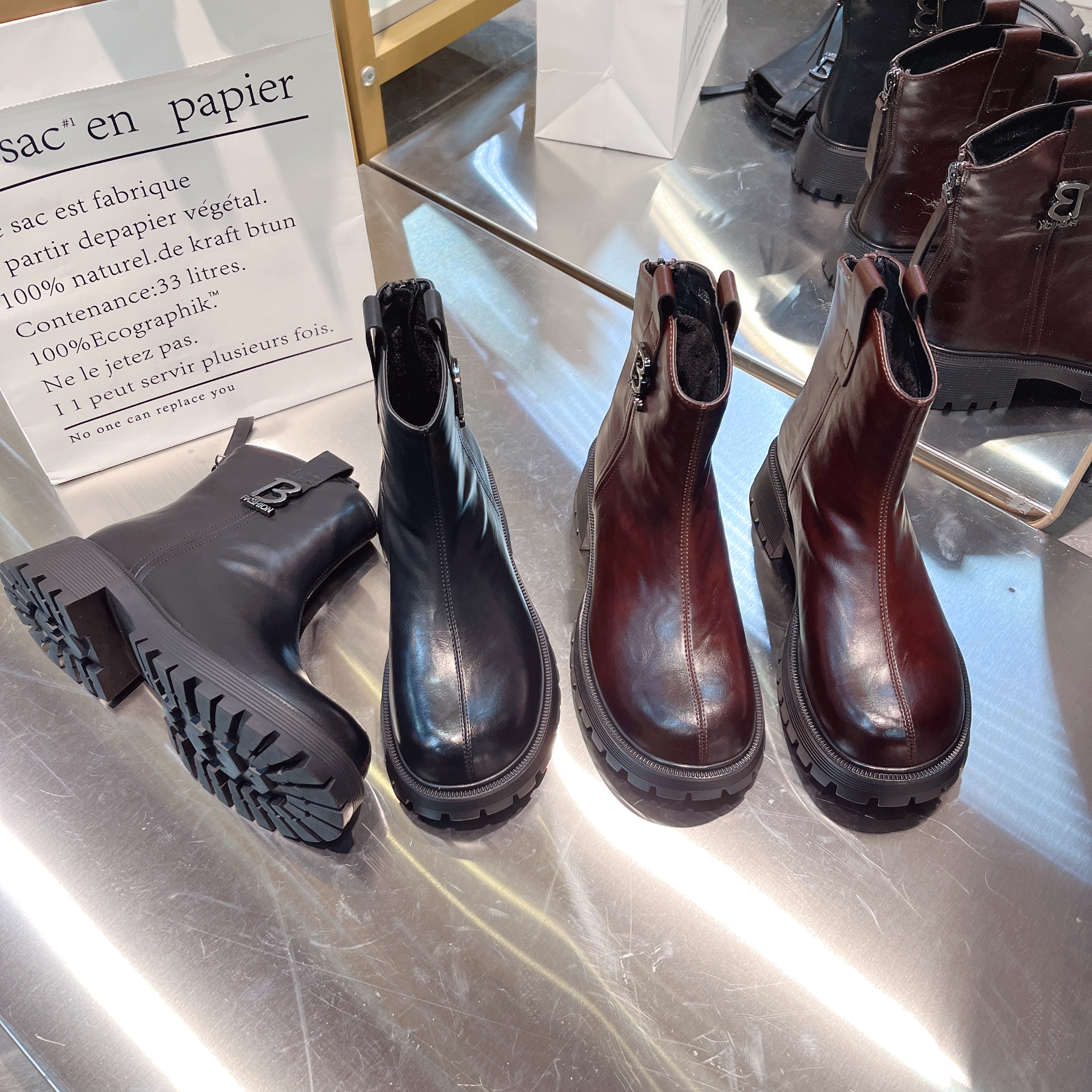 专柜撤柜断码清仓靴子软底显瘦舒适增高百搭女短靴子瘦瘦靴22558