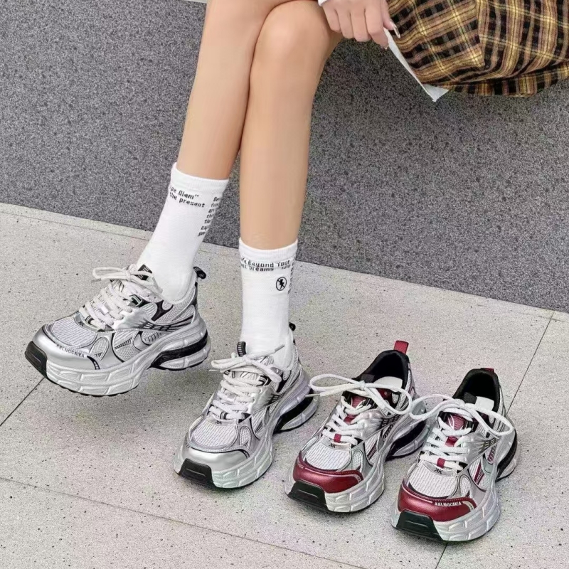 真皮牛皮!商场撤柜断码清仓女单鞋厚底运动鞋休闲鞋老爹鞋0869