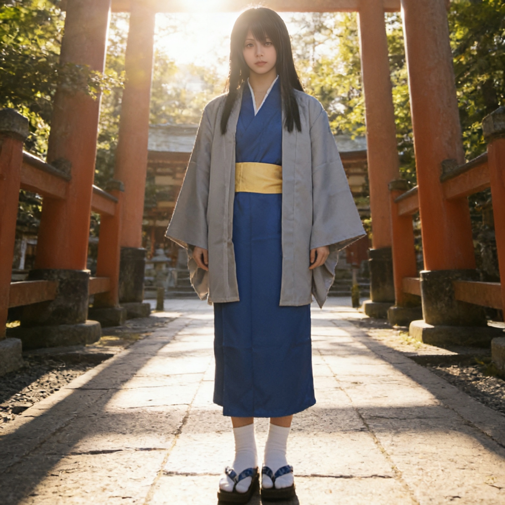 动漫银魂桂小太郎cos服和服cosplay服装男和风三件套现货人气热卖