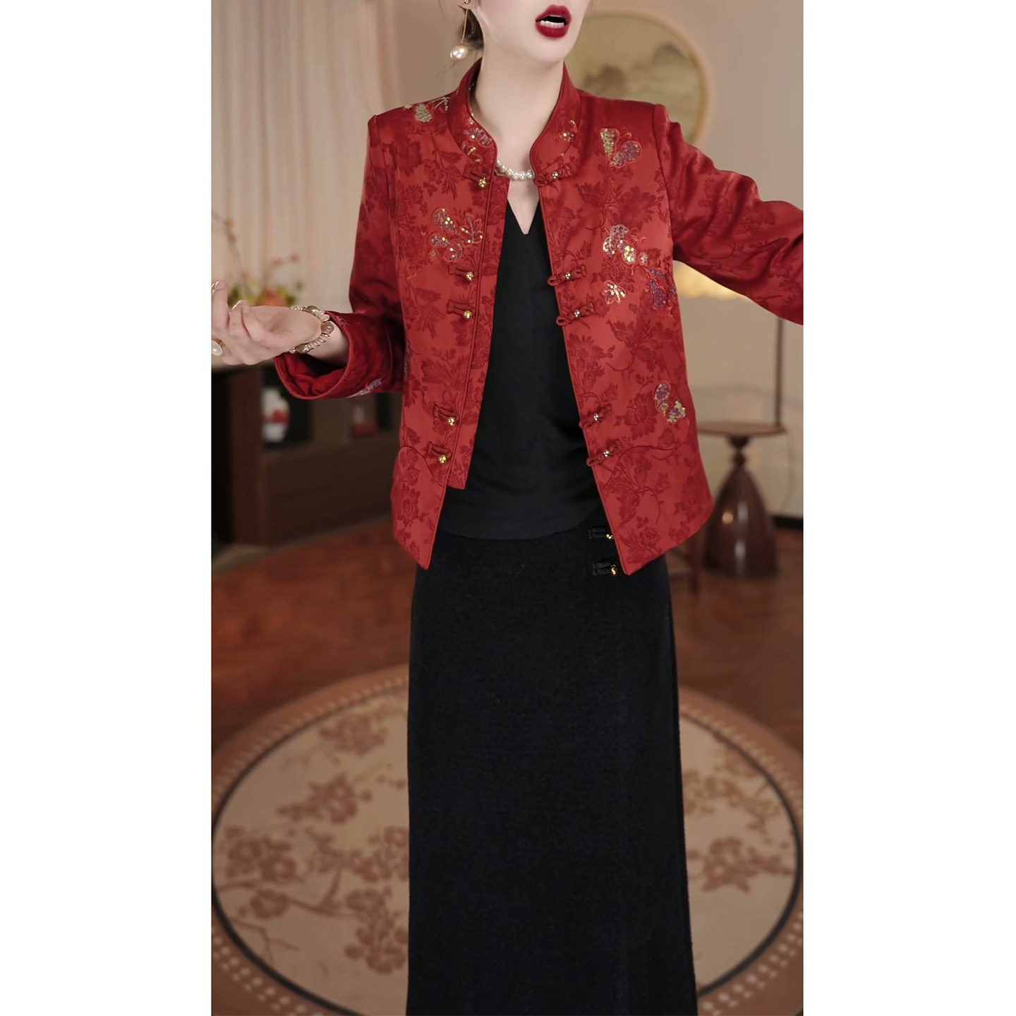 时尚国风短款棉服女2025冬季新款棉衣洋气喜婆婆妈妈保暖棉袄外套,女装/女士精品,棉衣/棉服,淘宝优惠券,粉丝福利购,淘宝优惠卷