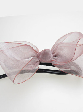 梦幻雪纱扭扭夹 百变八字夹 蝴蝶结头饰 77N1