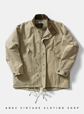 Ang2 Stu 小细节nice 日系复古立领宽松中长款风衣工装夹克外套男