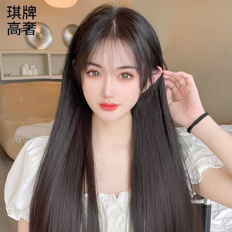 琪牌真人发丝接发片假发