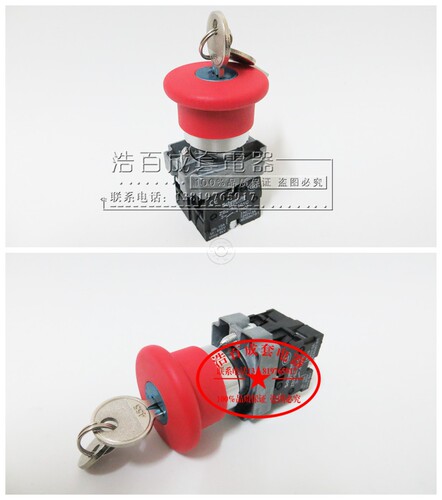 钥匙复位急停按钮开关 ZB2-BS145C  高品质