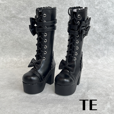 【TE BJD】4分3分BJD娃娃靴子鞋子高跟鞋1/4 1/3蝴蝶结扣搭绑带女