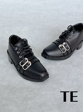 【TE BJD】3分大叔壮叔 方头西装皮鞋绑带双扣 BJD娃娃鞋子