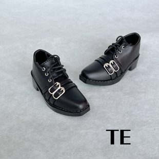 【TE BJD】3分大叔壮叔 方头西装皮鞋绑带双扣 BJD娃娃鞋子