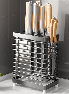 刀架置物架家用厨房台面放菜刀具筷子壁挂式刀座收纳架