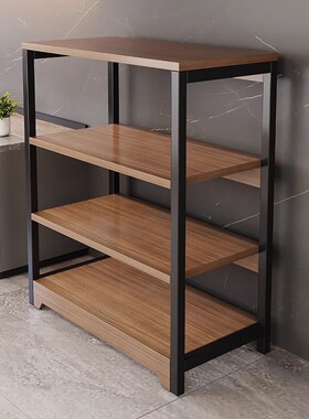 厨房多功能置物架落地多层微波炉锅具收纳架家用简易货架杂物架子