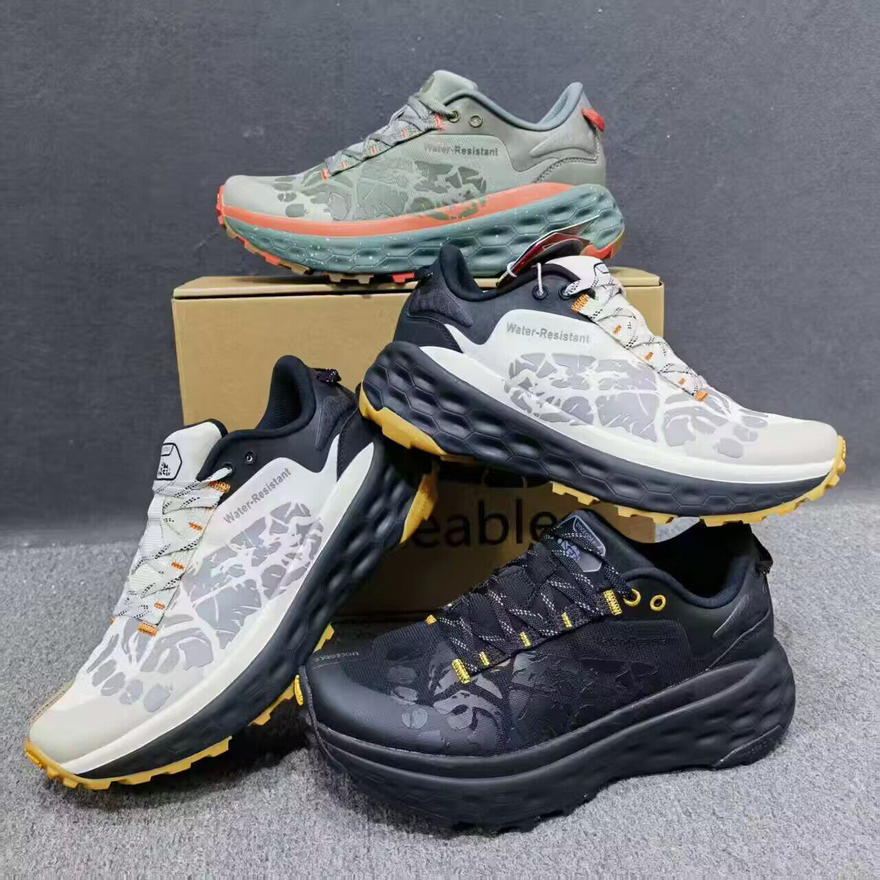 外贸加拿大Traceable春季休闲运动鞋男女户外厚底全地形越野跑鞋