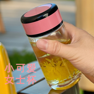 高颜值迷你小水杯女生可爱单层玻璃杯简约小容量便携随手杯高硼硅
