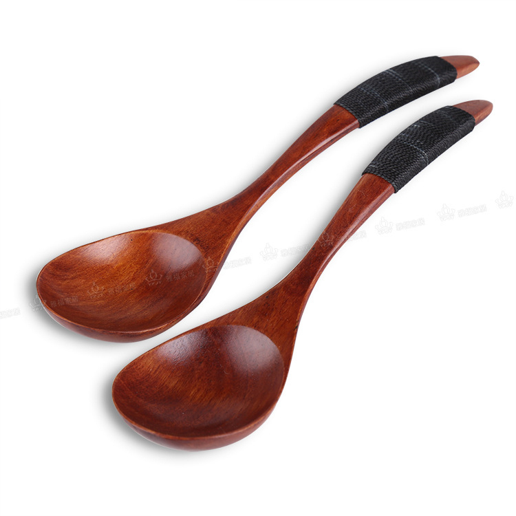 千寻线勺餐具家居用品创意勺子 楠木大漆健康环保木勺日式勺子