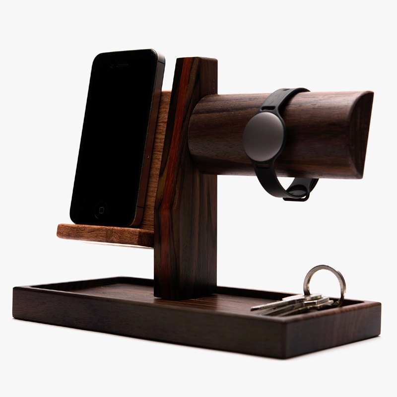 多功能收纳实木手机支架手机座电话手表座可拆装摆件红木手表座