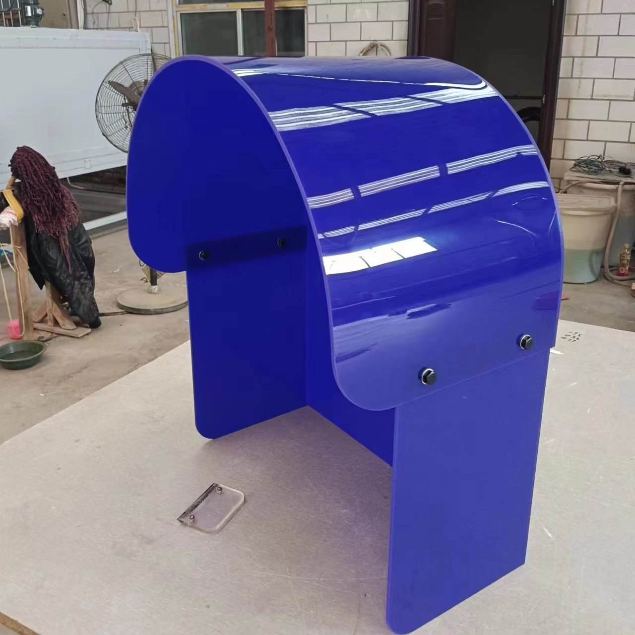 定制公用电话亭亚克力电话罩遮雨棚防尘罩壁挂户外电话亭