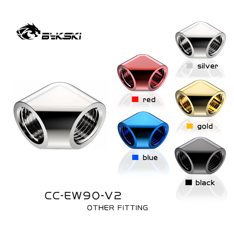 Bykski90度双内牙弯头接头