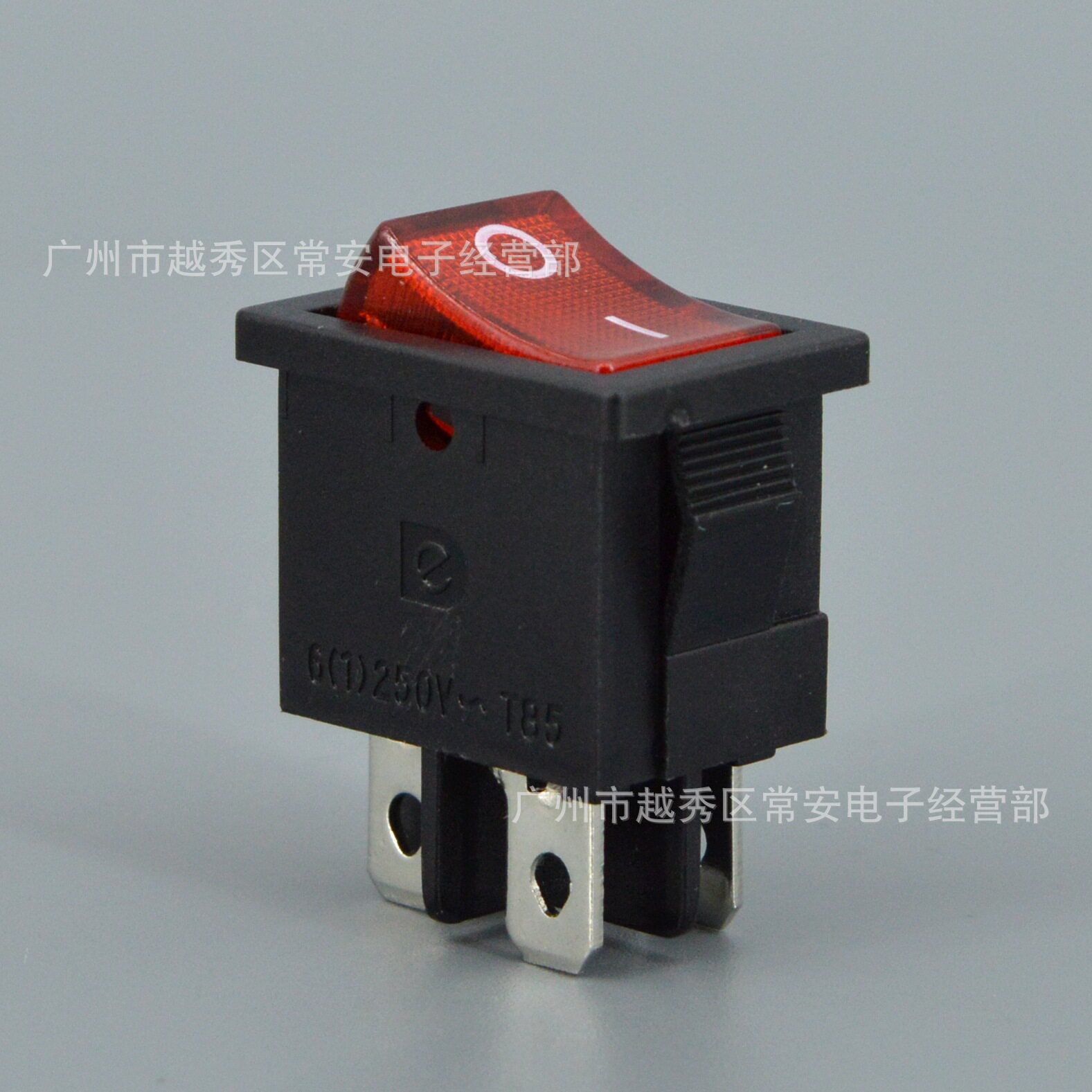 船型开关 船形开关 kcd1-104n 4脚带灯 黑红 黑绿 铜脚